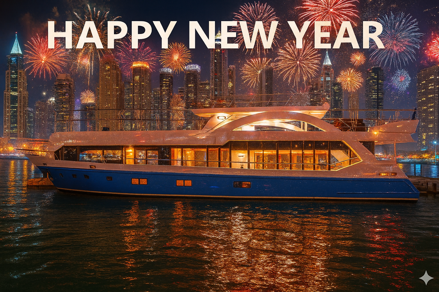 Welcome 2026 on a New Year's Eve Dinner Cruise in Dubai